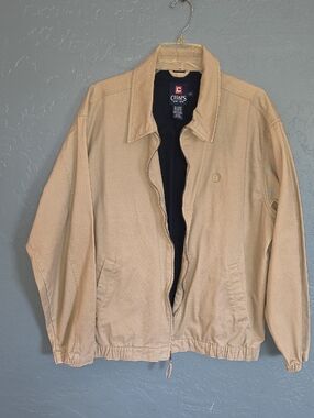 VTG GPA Core Harrington Chaps Men’s Beige Lightweight Zip Jacket